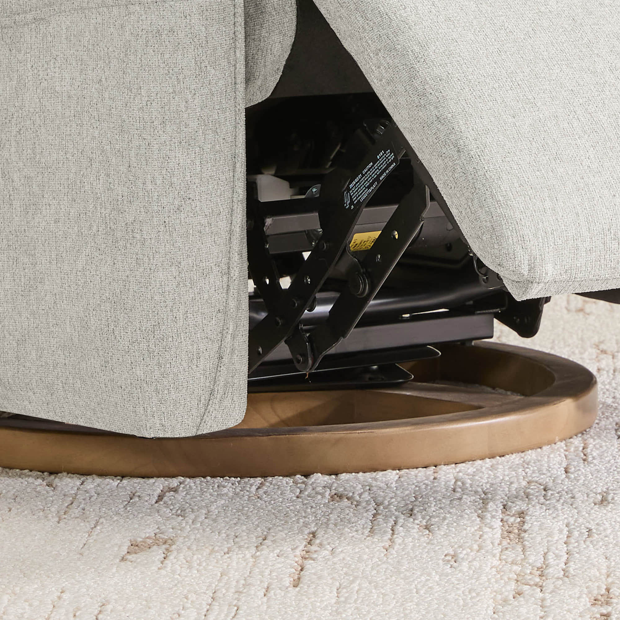 Vinca Modern Power Swivel Glider Recliner with Power Lumbar & Headrest - Image 76