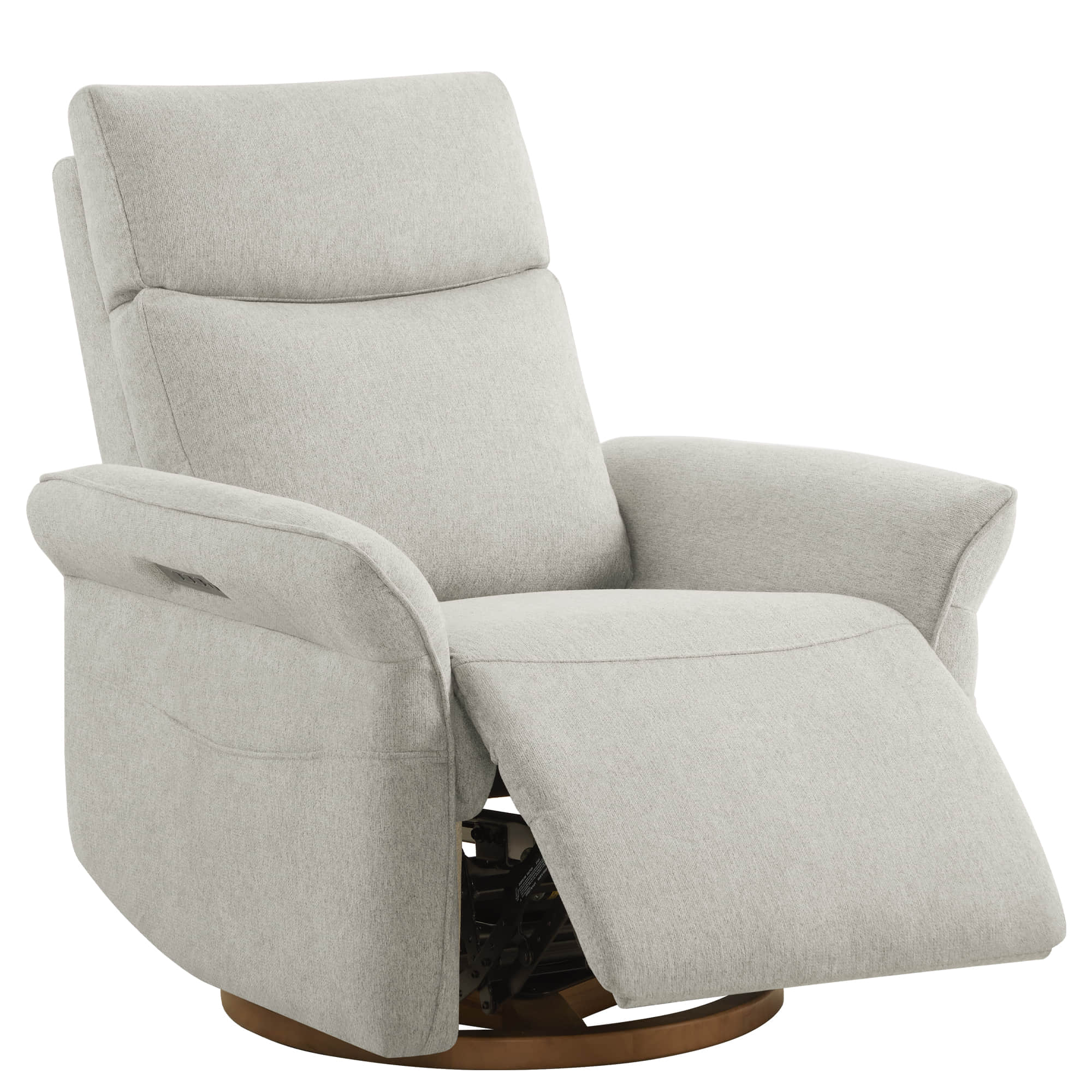 Vinca Modern Power Swivel Glider Recliner with Power Lumbar & Headrest - Image 8