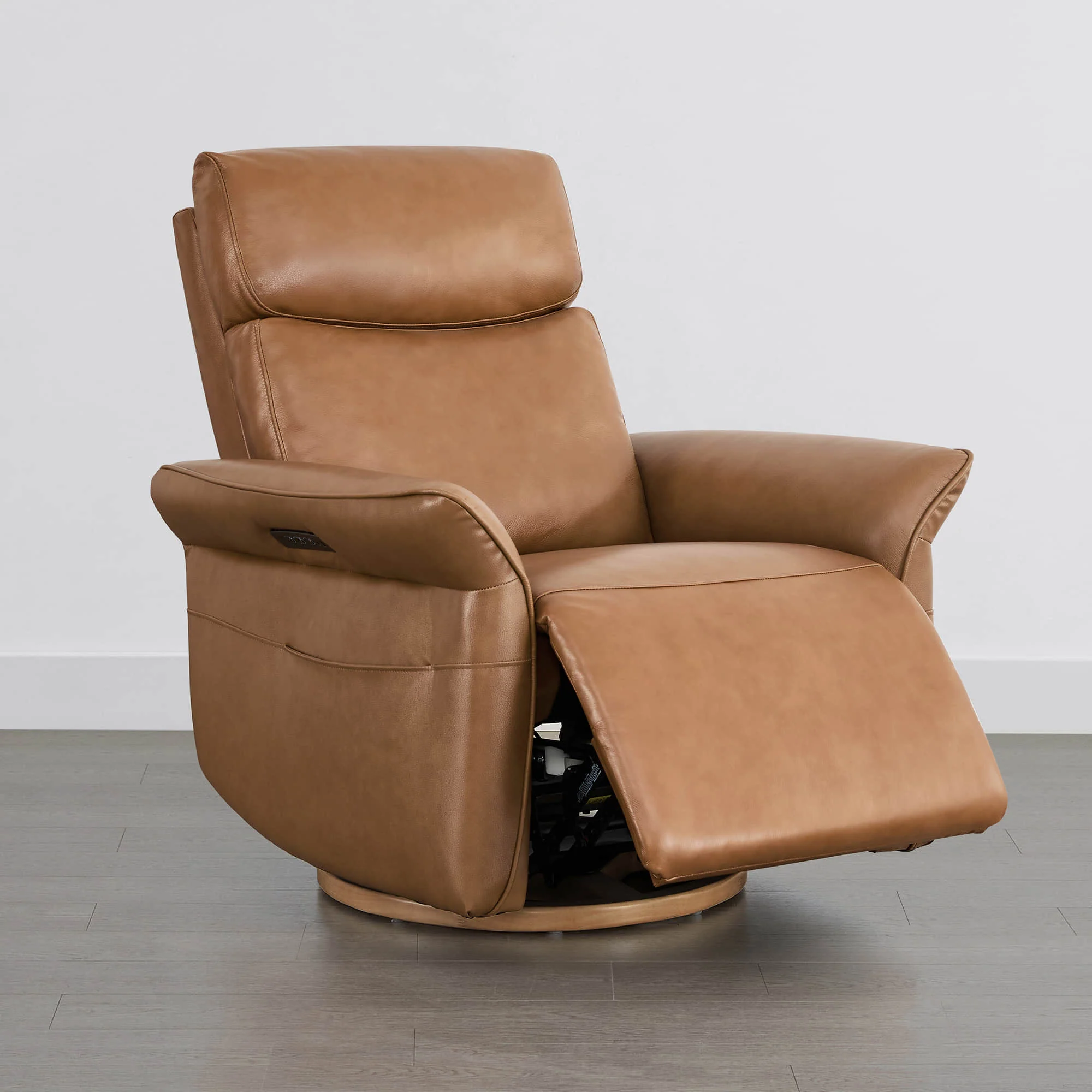 Vinca Modern Power Swivel Glider Recliner with Power Lumbar & Headrest - Image 86