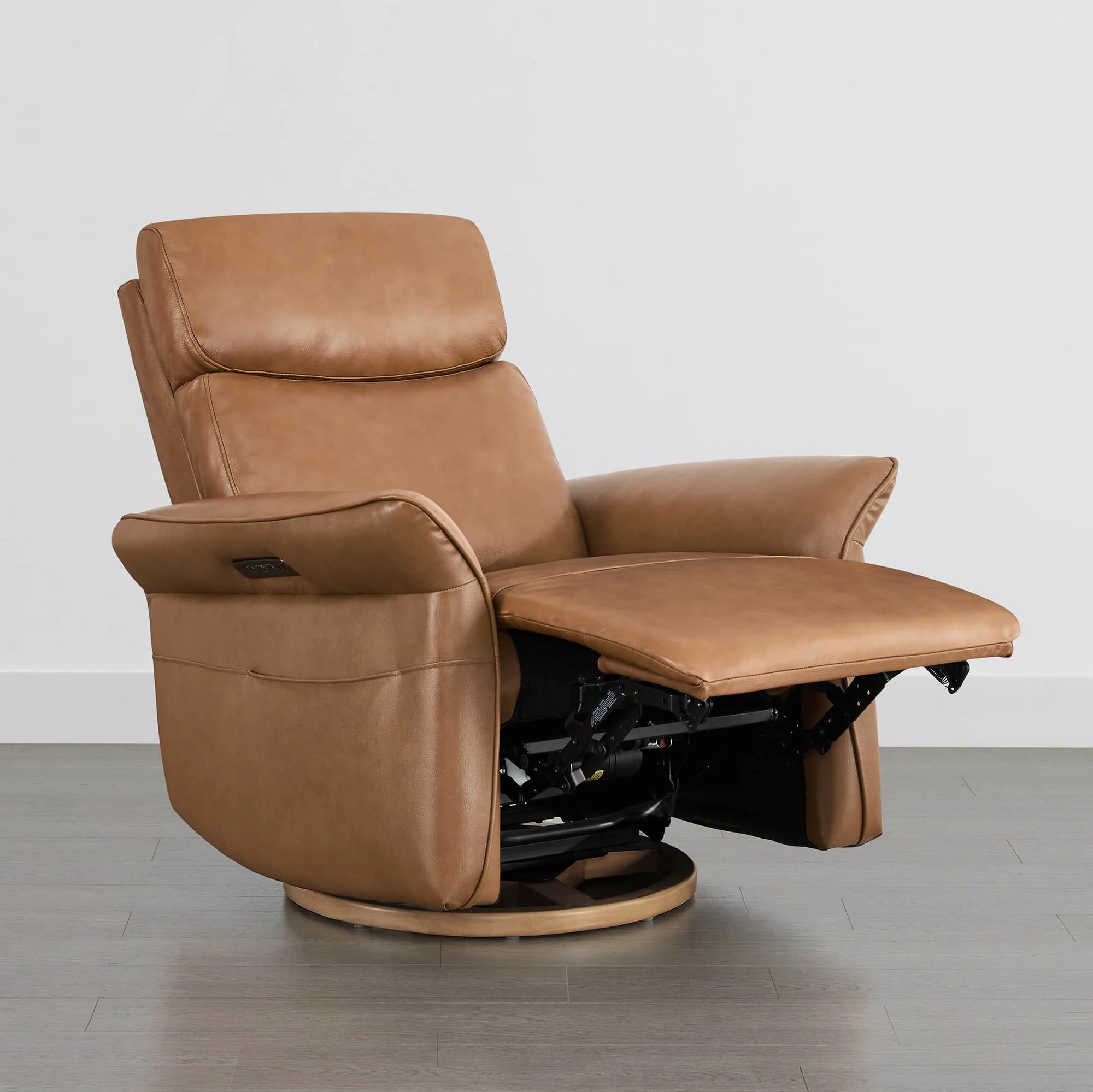 Vinca Modern Power Swivel Glider Recliner with Power Lumbar & Headrest - Image 87