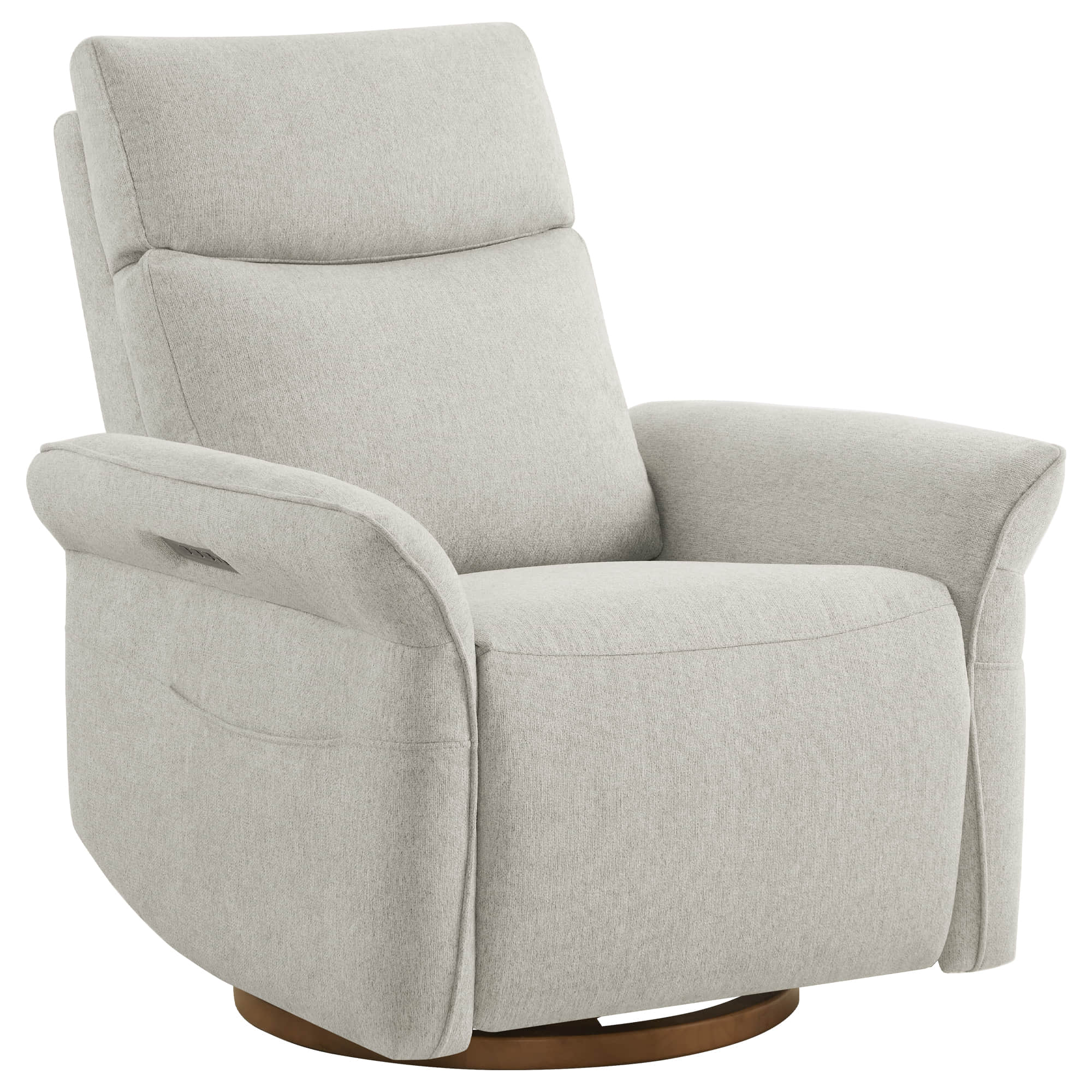 Vinca Modern Power Swivel Glider Recliner with Power Lumbar & Headrest - Image 9