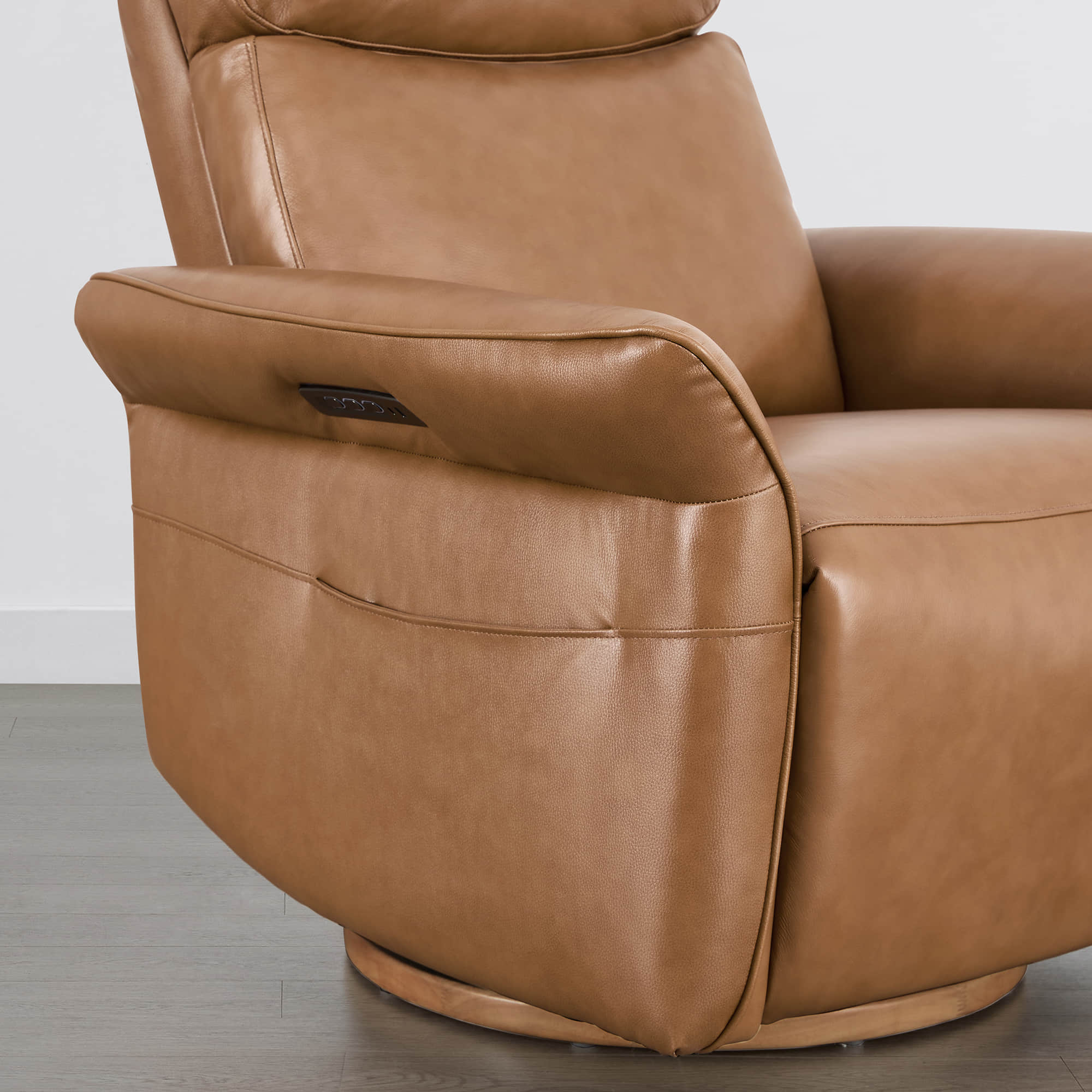Vinca Modern Power Swivel Glider Recliner with Power Lumbar & Headrest - Image 92