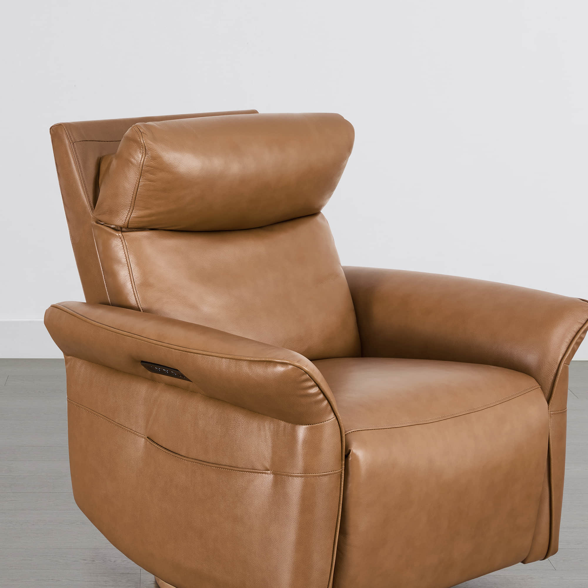 Vinca Modern Power Swivel Glider Recliner with Power Lumbar & Headrest - Image 93