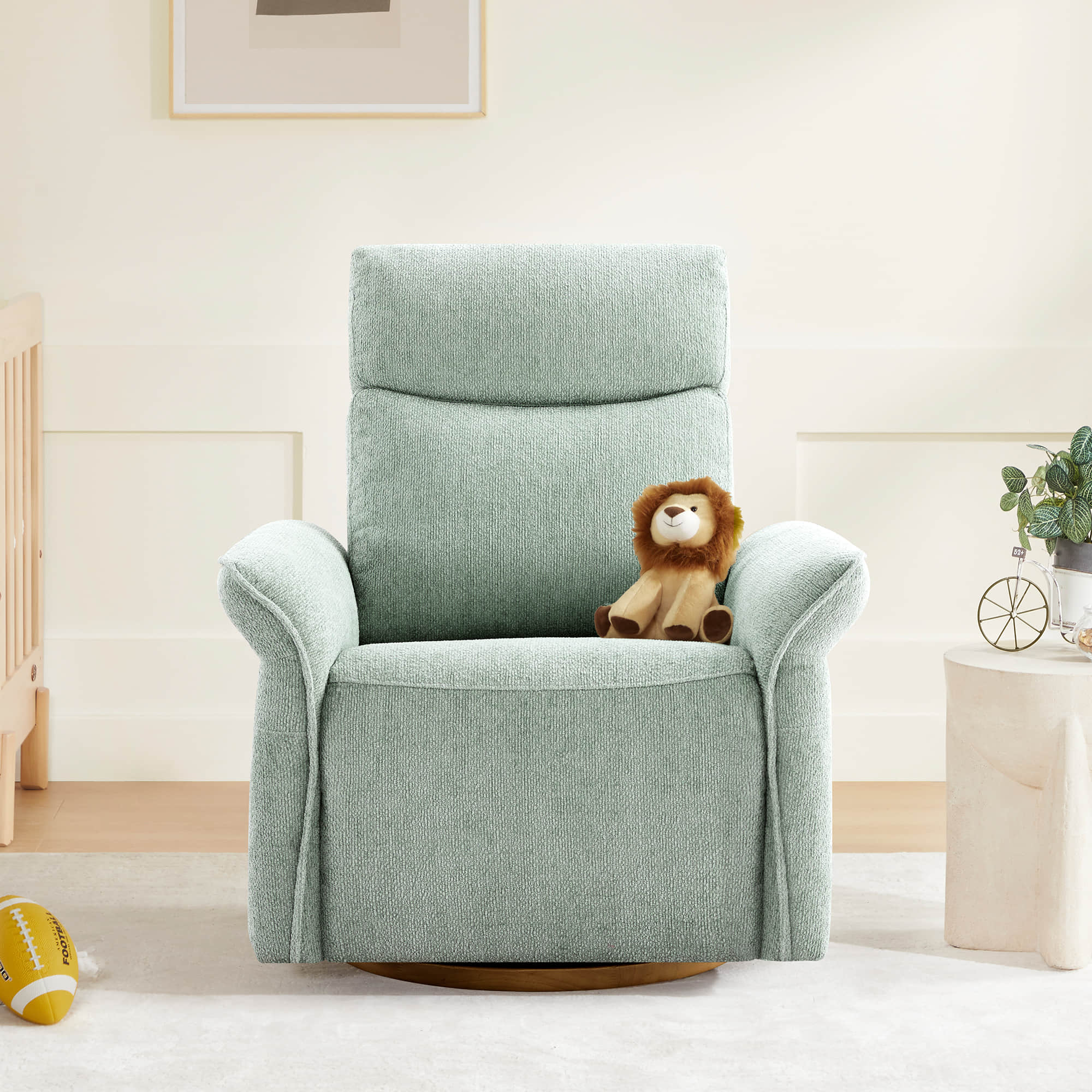 Vinca Modern Power Swivel Glider Recliner with Power Lumbar & Headrest - Image 98