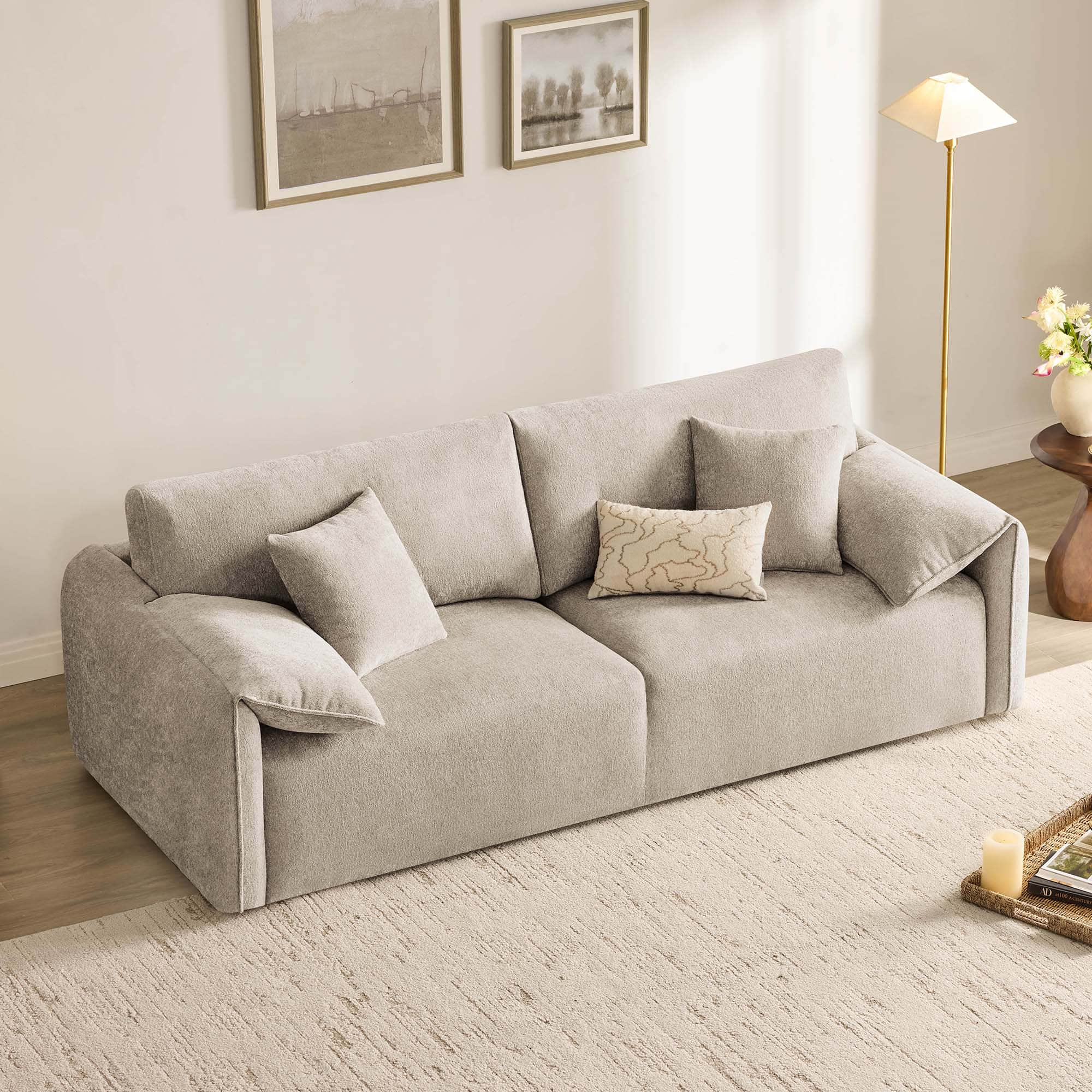 Winsley Feather Filled 3-Seat Sofa with Ottoman, Configurable Pit Sectional - Image 22