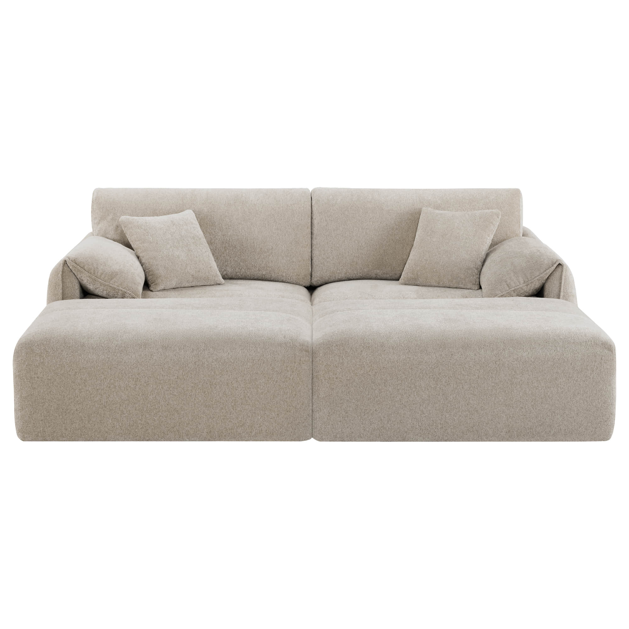 Winsley Feather Filled 3-Seat Sofa with Ottoman, Configurable Pit Sectional - Image 39