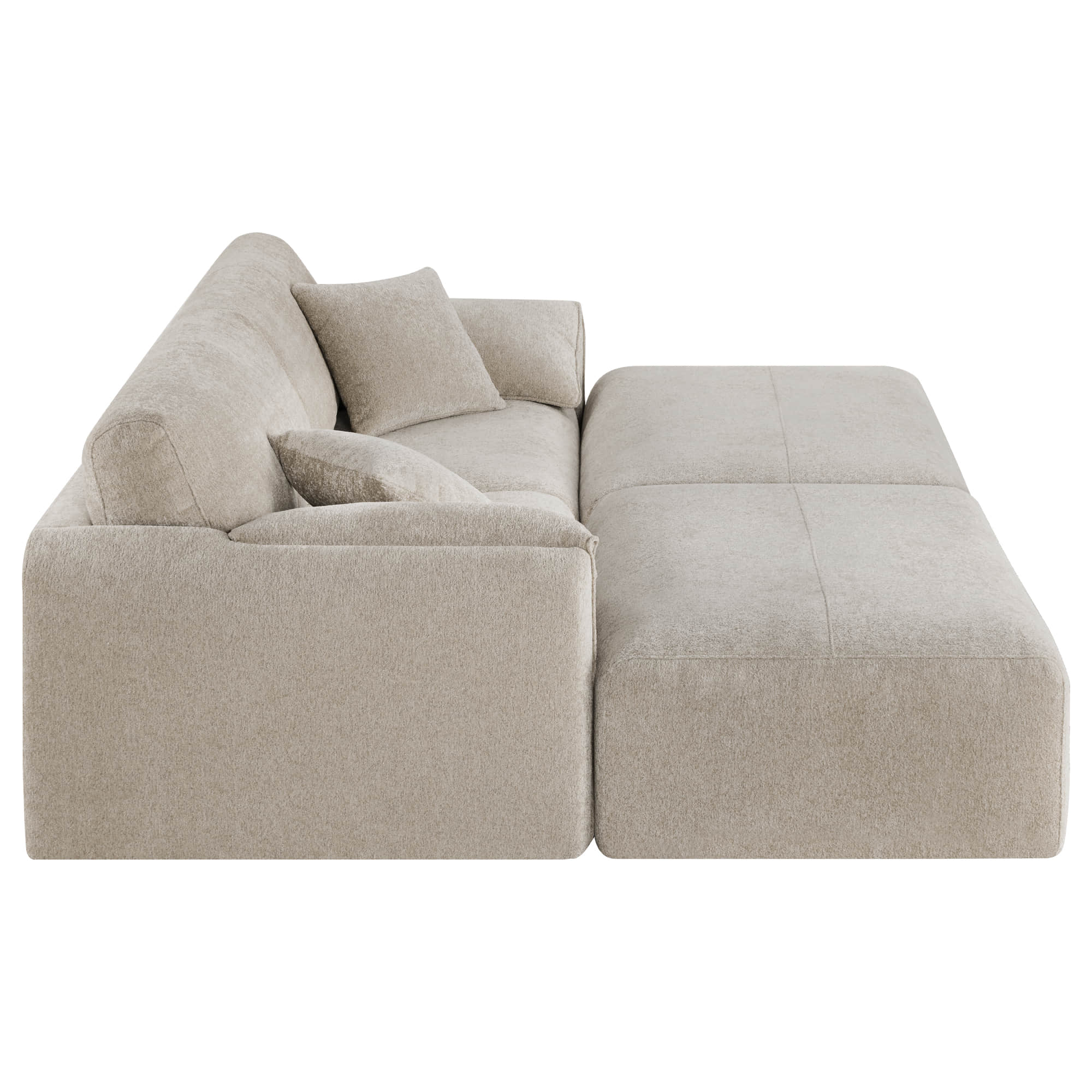 Winsley Feather Filled 3-Seat Sofa with Ottoman, Configurable Pit Sectional - Image 41