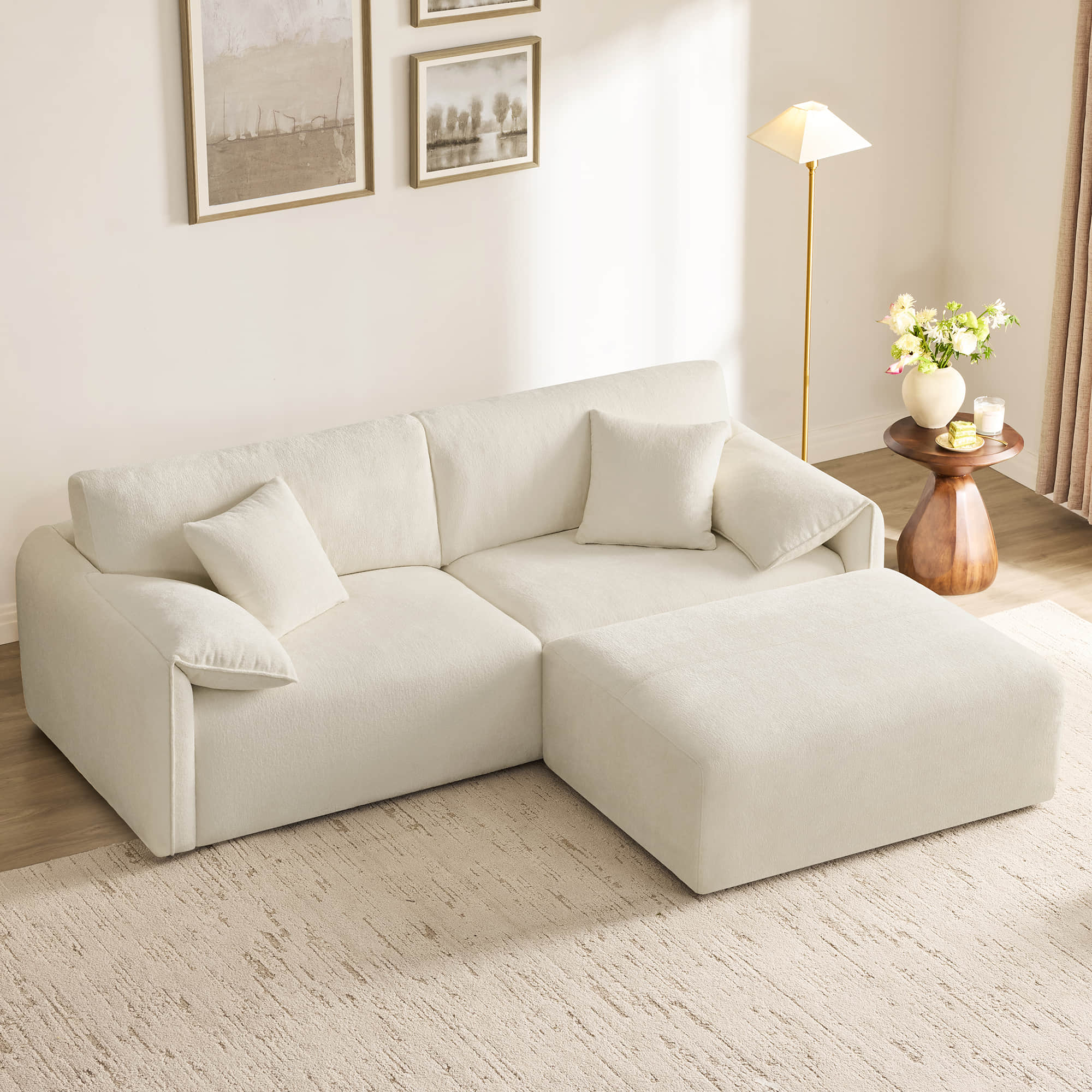Winsley Feather Filled 3-Seat Sofa with Ottoman, Configurable Pit Sectional - Image 54