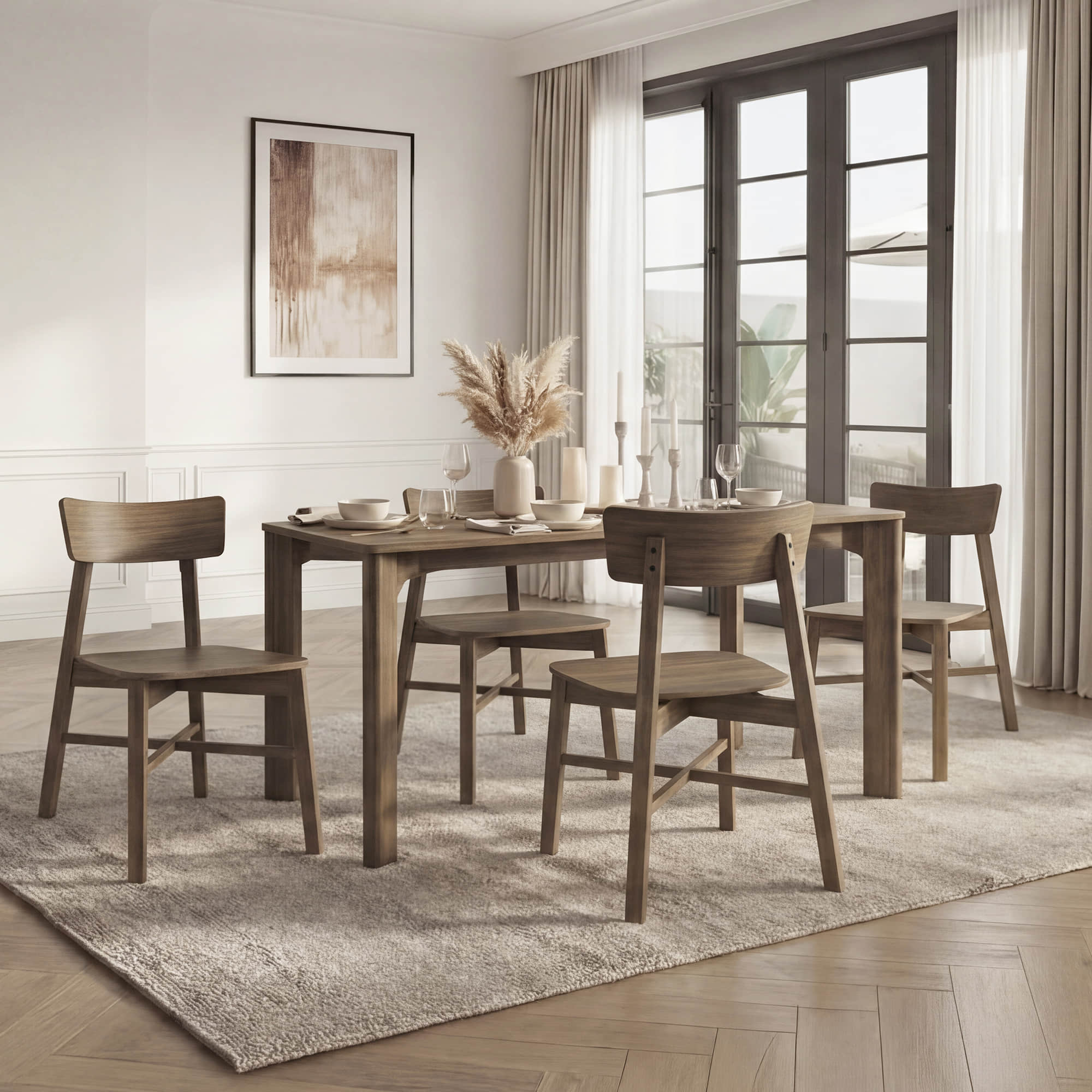 Wyatt Minimalist Wood Dining Chair - Image 4