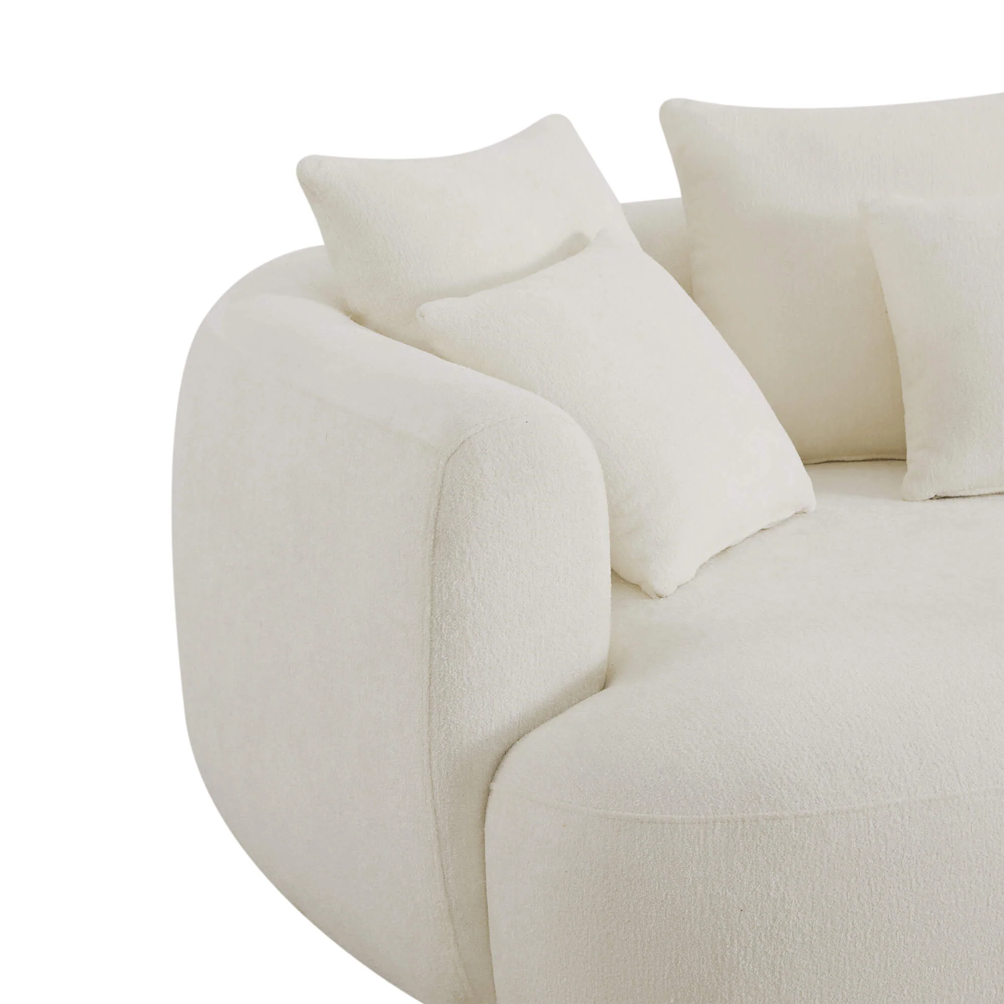 Zenith Round Soft-Touch Swivel 1.5 Seater Armchair - Image 7