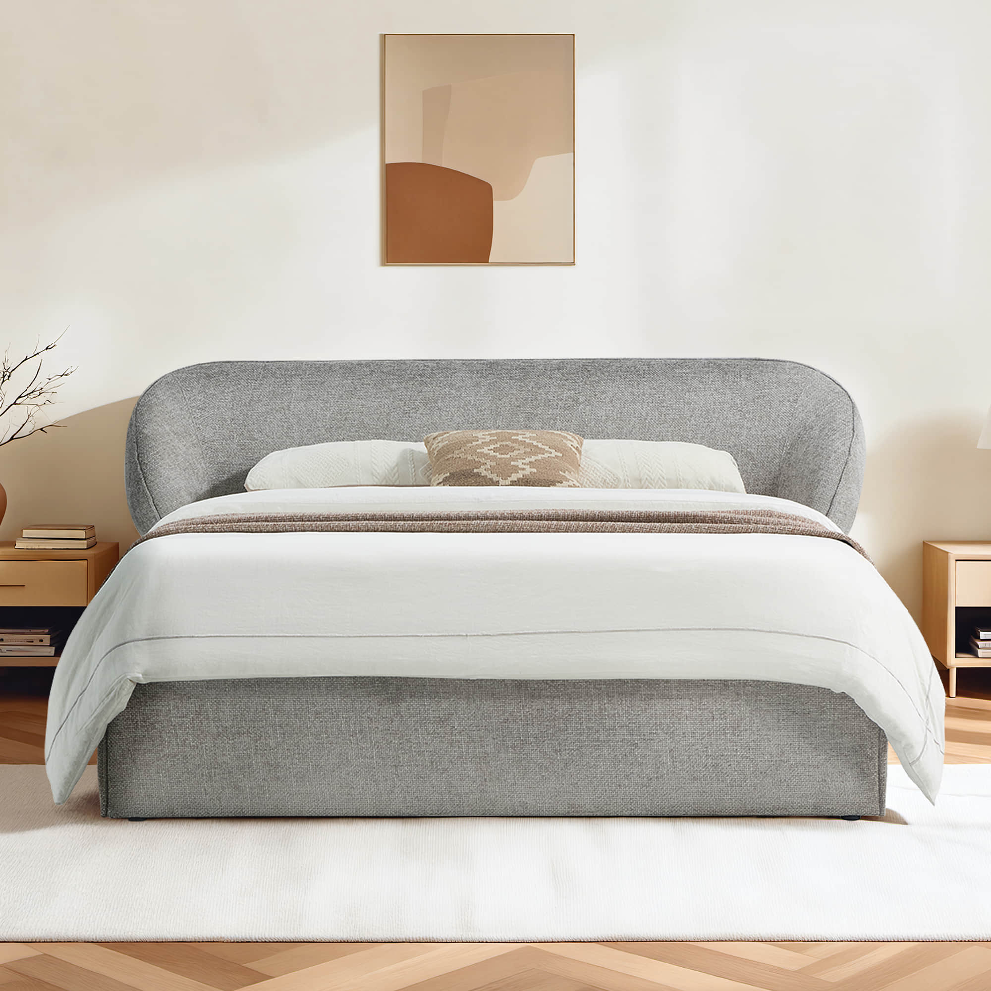 Zinnia Modern Design Curve Platform Bed - Image 4