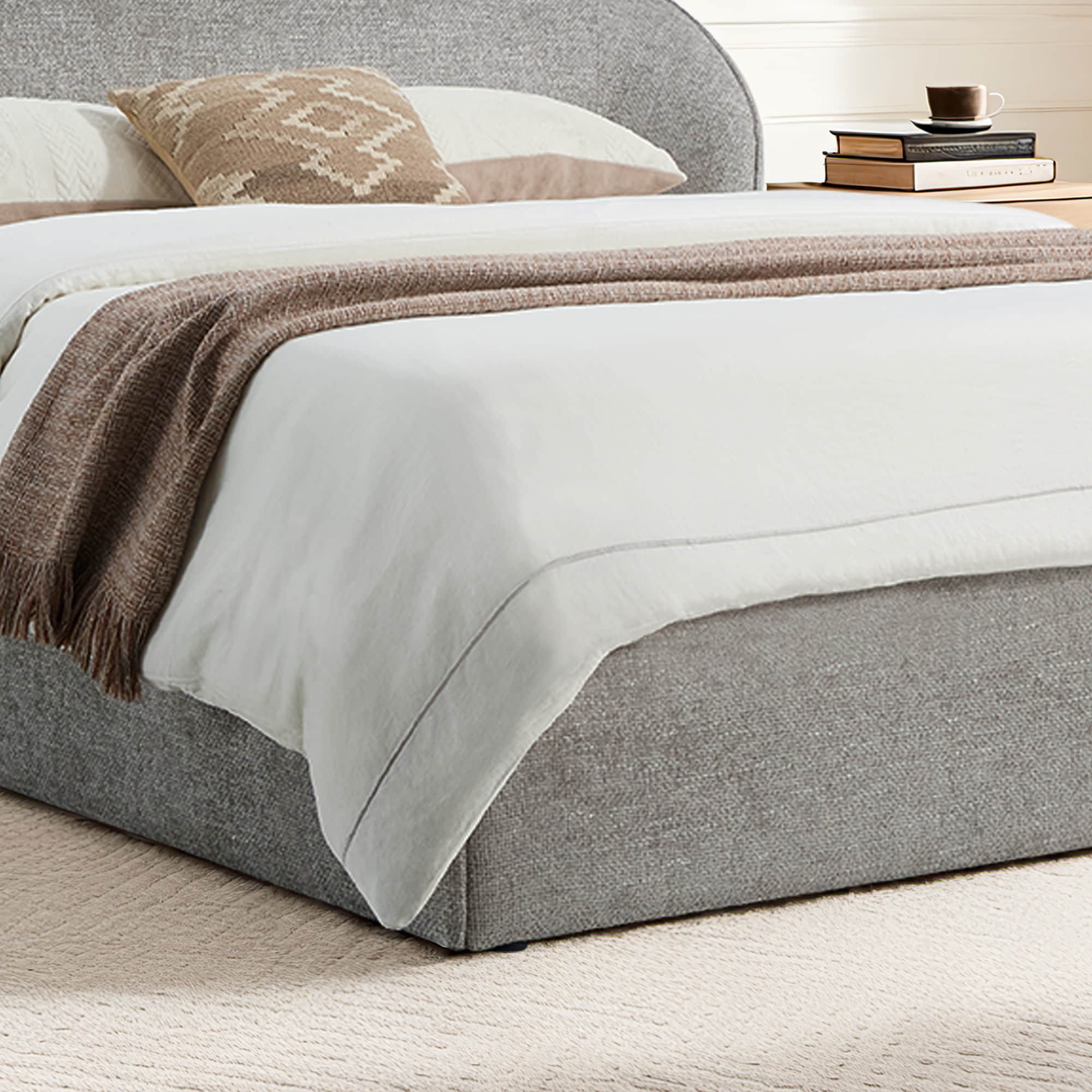 Zinnia Modern Design Curve Platform Bed - Image 8